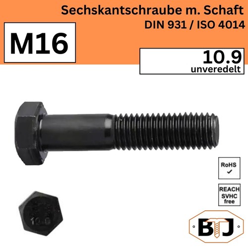 M16 din 931 9 - m16, 10.9